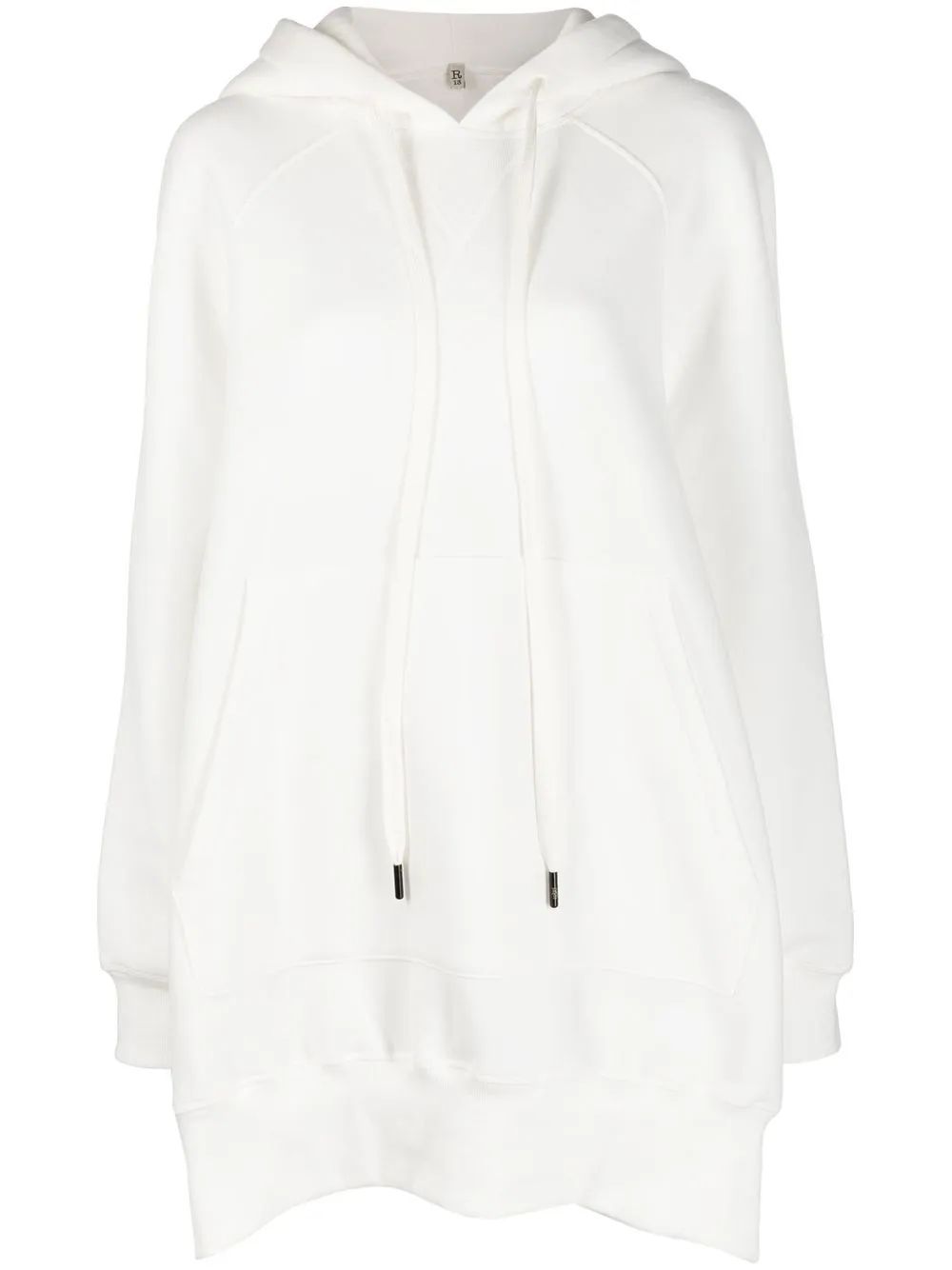 

R13 hoodie oversize con cordones - Blanco