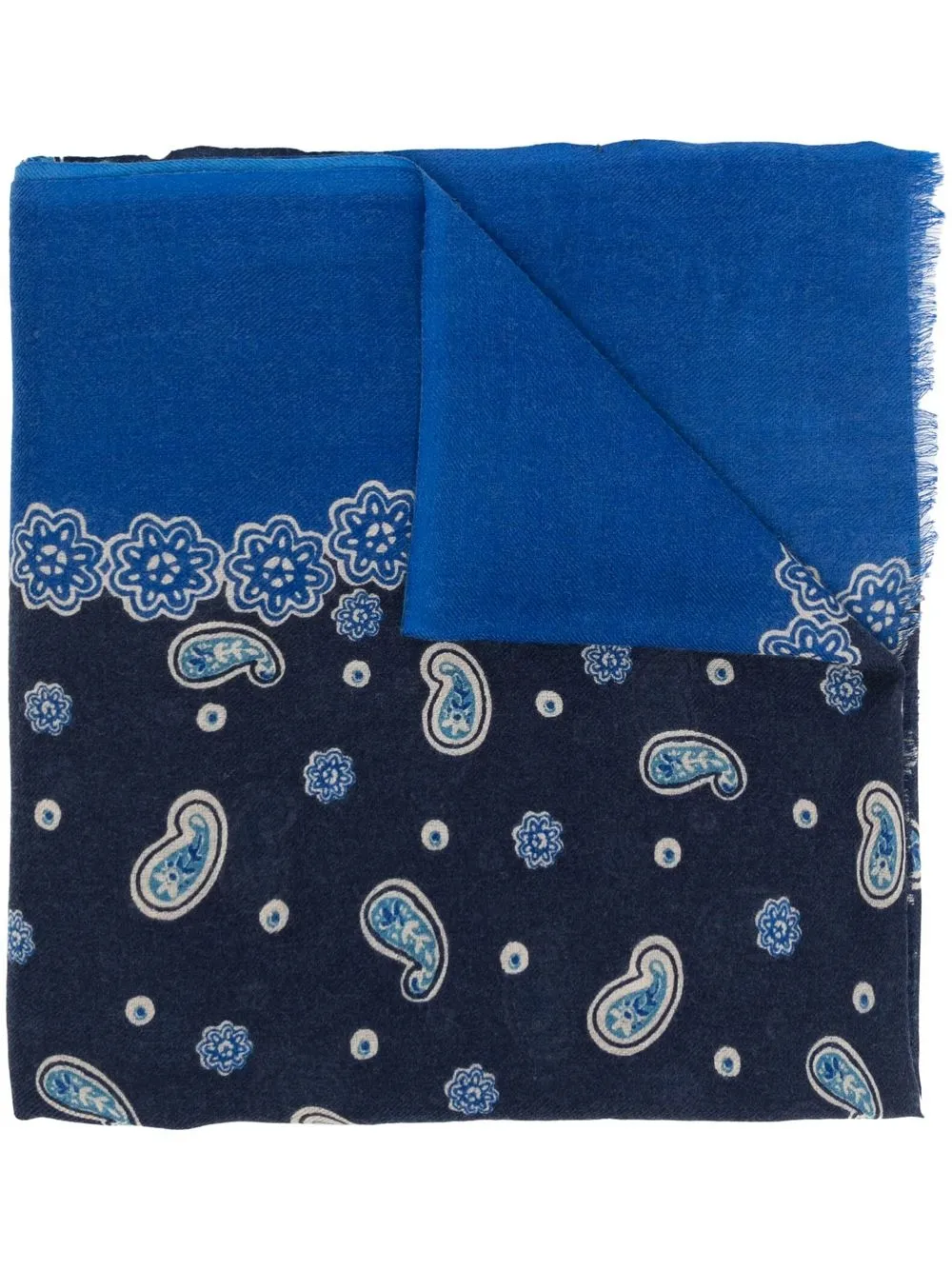 

Altea paisley-print wool scarf - Blue