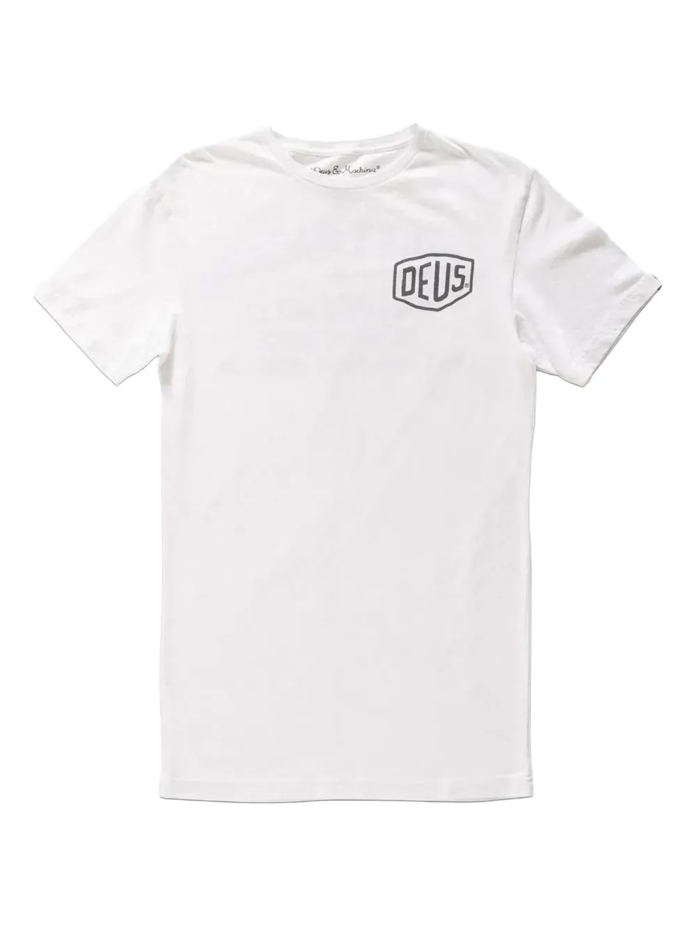 Deus Ex Machina playera con texto estampado | blanco | Image 1