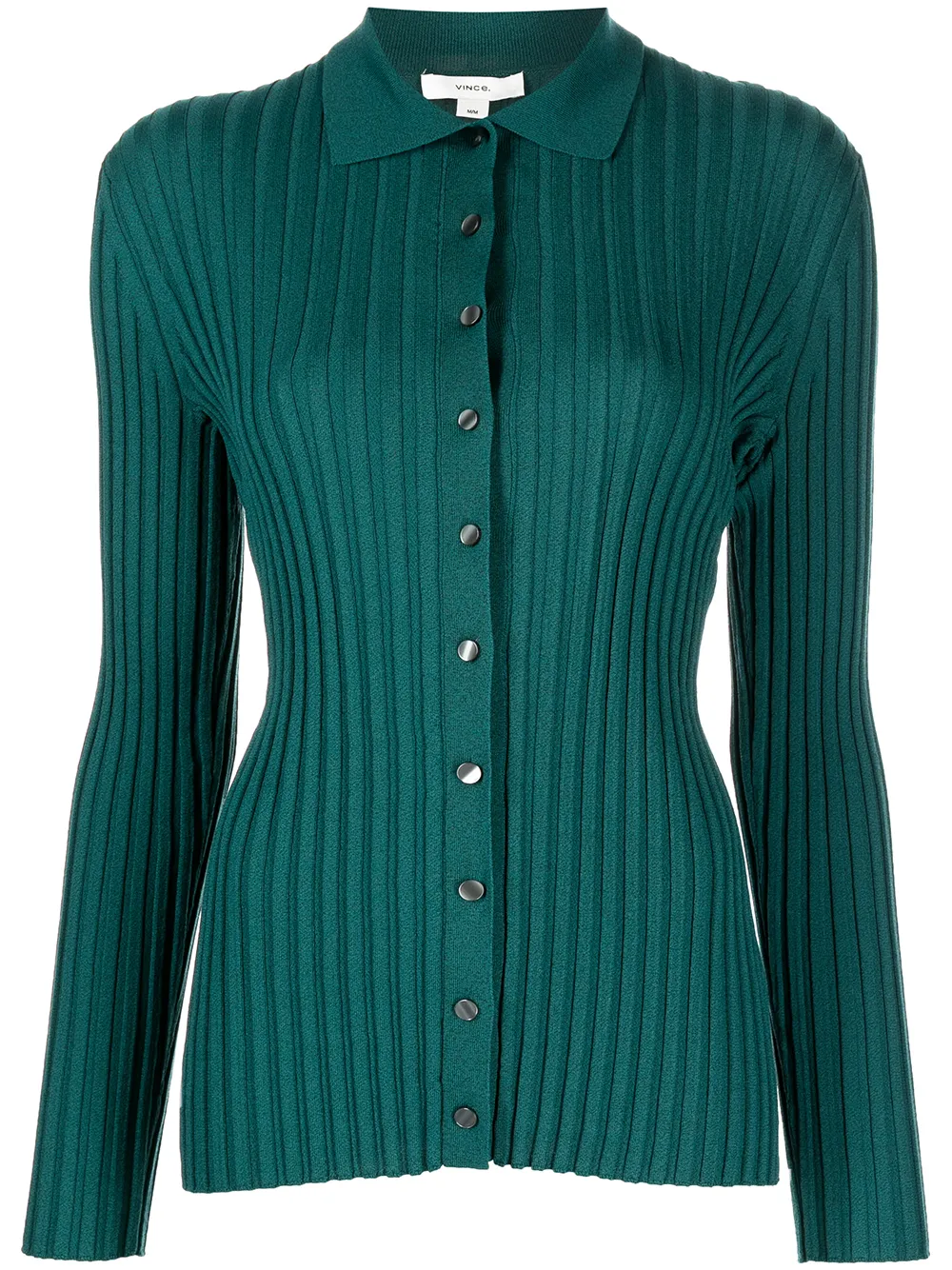 

Vince ribbed button-front cardigan - Green