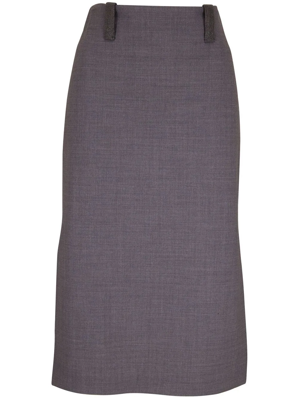 

Brunello Cucinelli stretch-wool midi-skirt - Grey