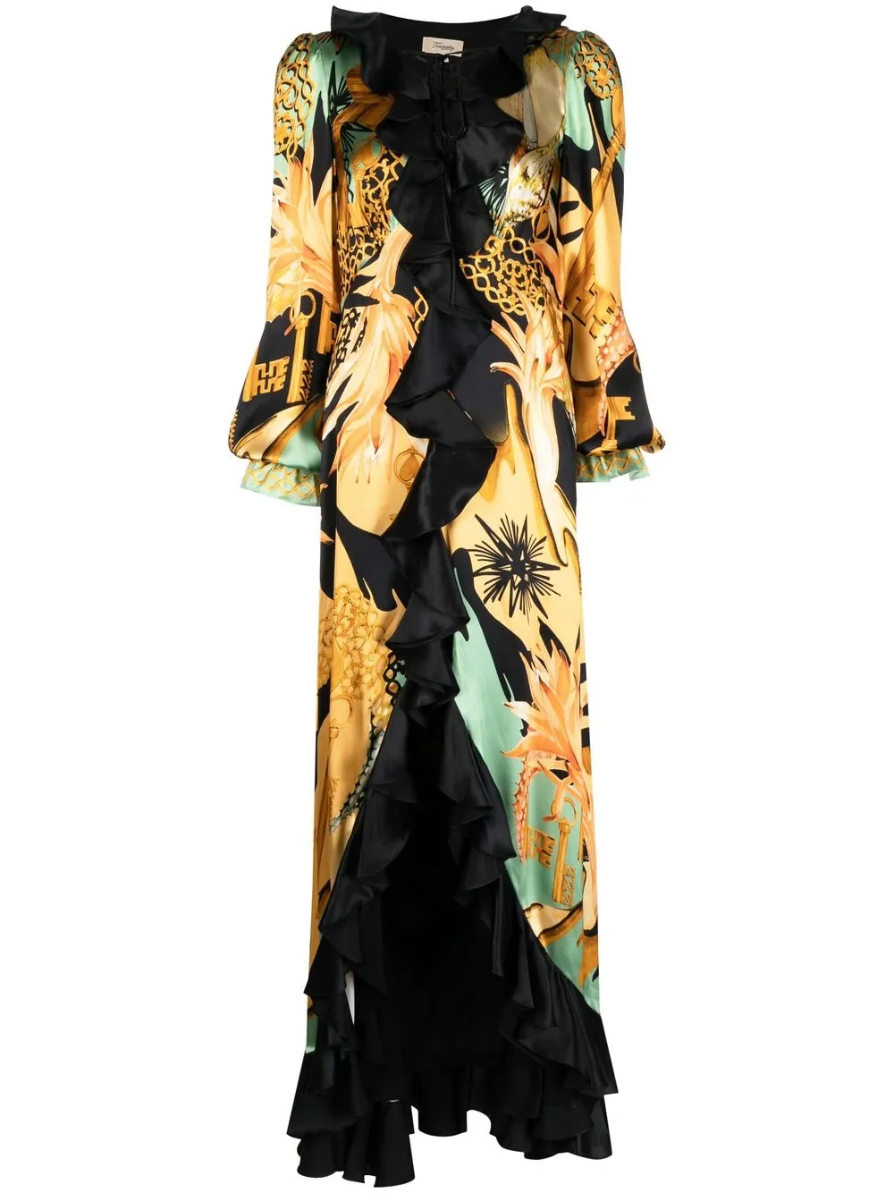 

Temperley London vestido largo Denver - Multicolor