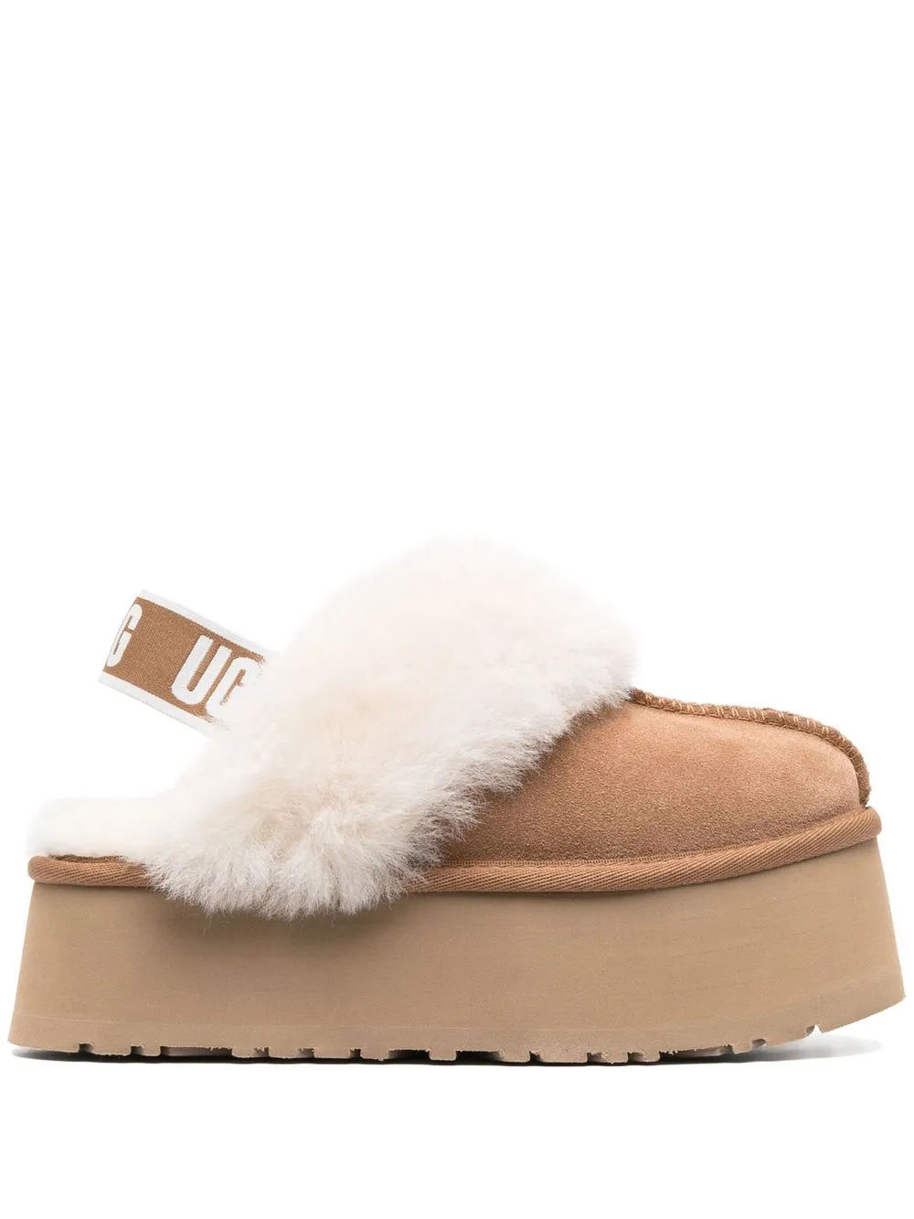 

UGG shearling-lined flatform mules - Brown