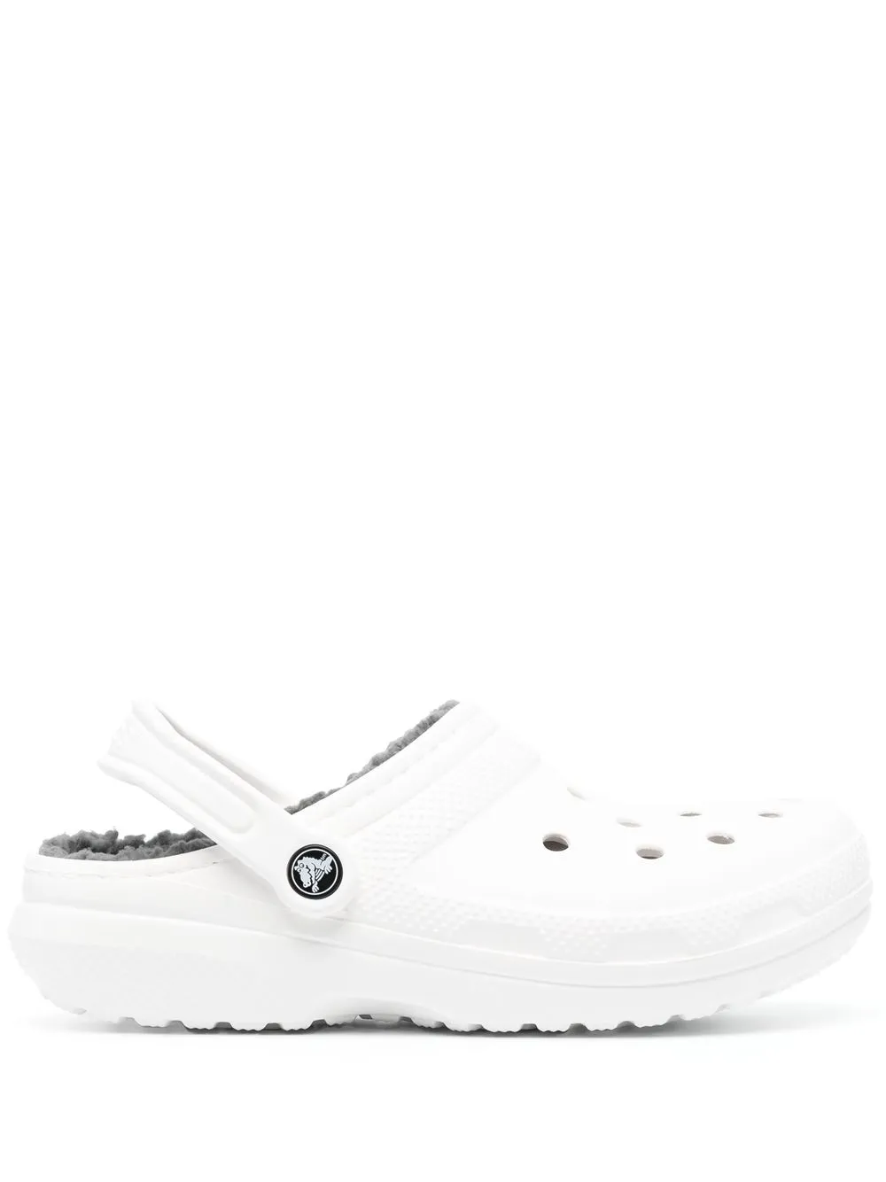 Crocs Baya klompen met fleece voering Wit