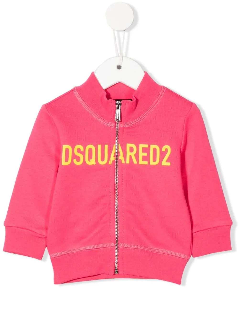 

Dsquared2 Kids logo print high neck zip hoodie - Pink