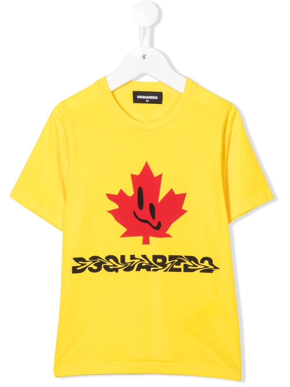 

Dsquared2 Kids playera con logo y estampado de hoja de arce - Amarillo