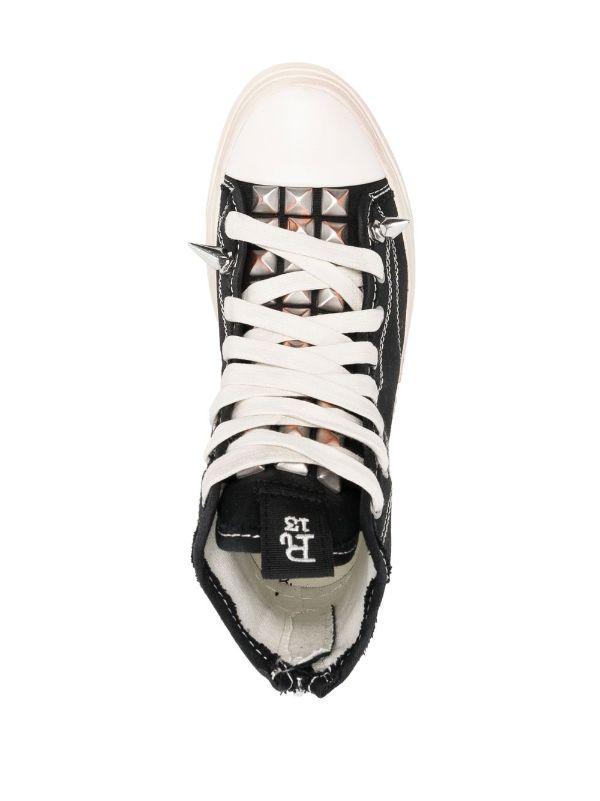 R13 lace up hi top Sneakers Farfetch