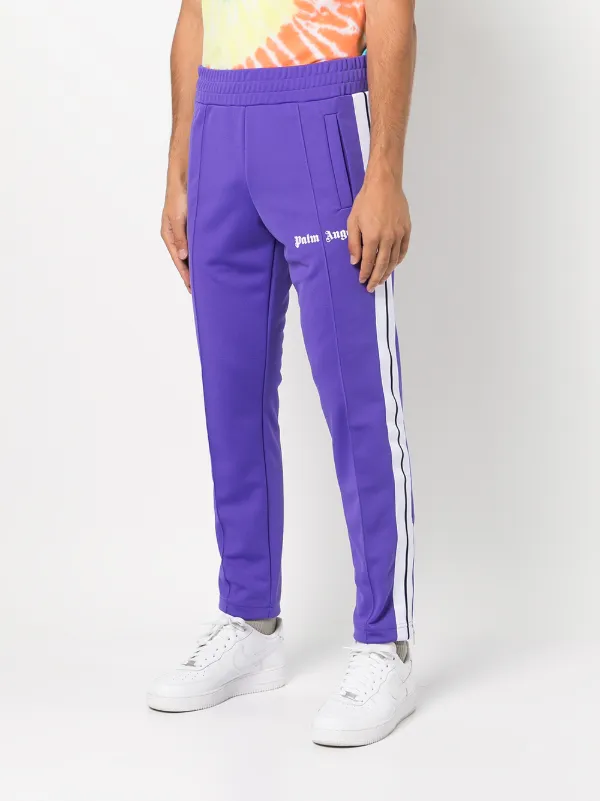 Palm Angels logo-print Track Pants | Purple | FARFETCH