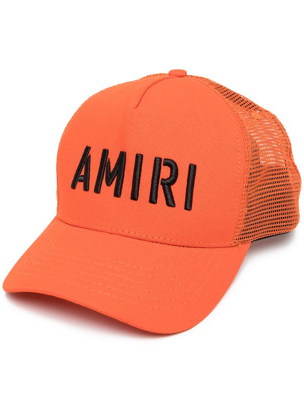 amiri red trucker hat