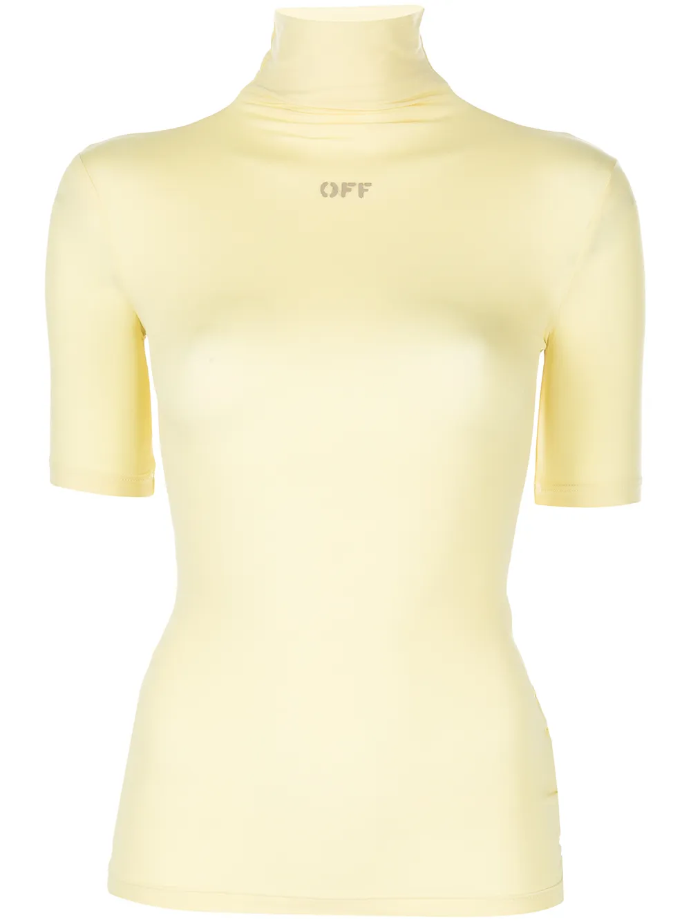 

Off-White playera con cuello vuelto - Amarillo