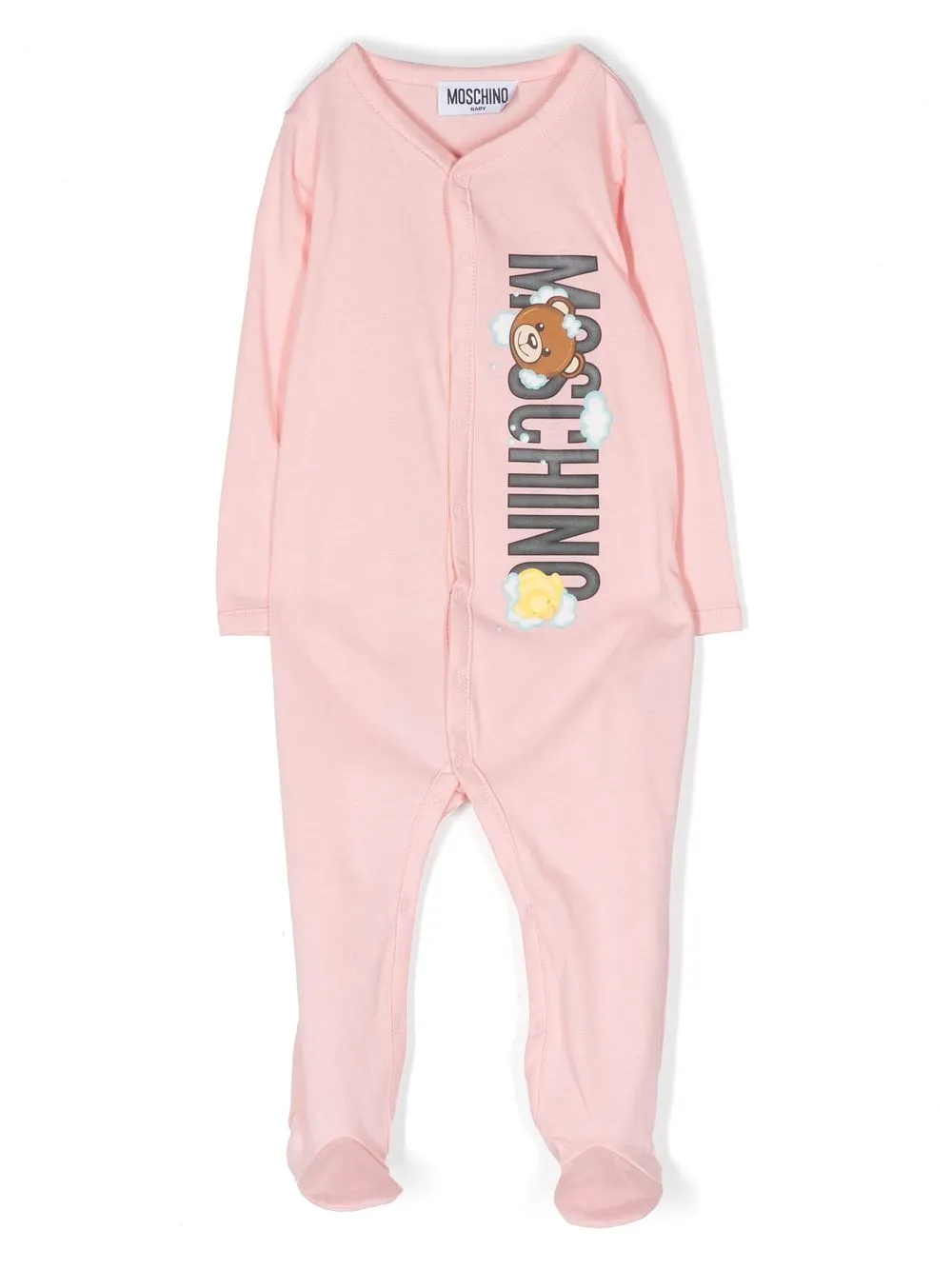 

Moschino Kids romper con logo estampado - Rosado