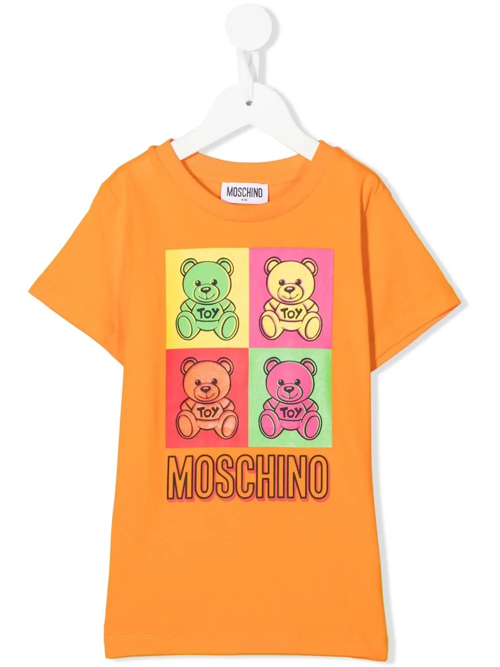 

Moschino Kids logo-print T-shirt - Orange