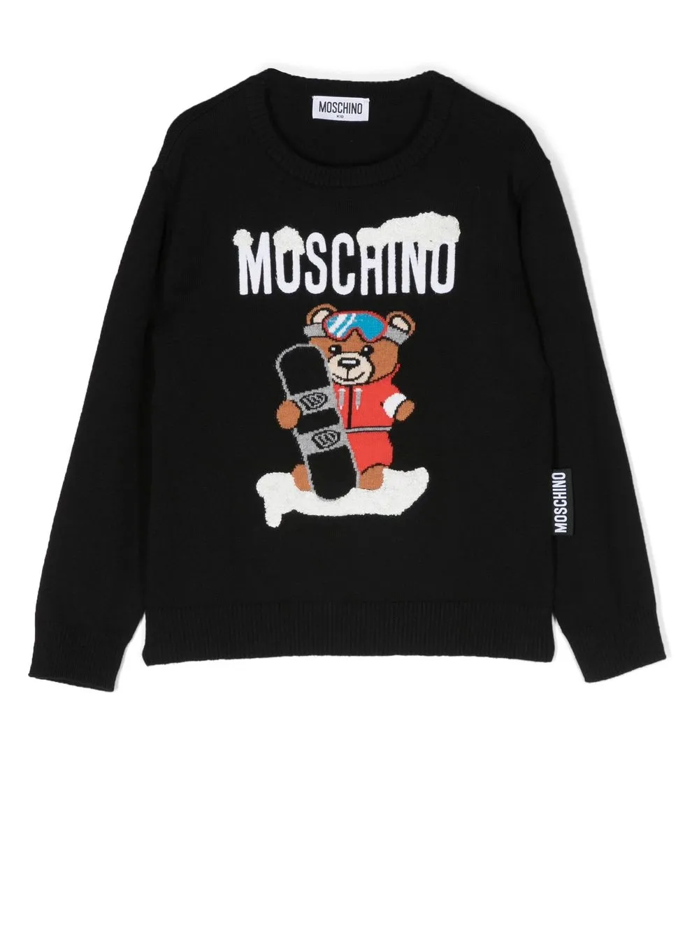 

Moschino Kids Snowboard Teddy Bear jumper - Black