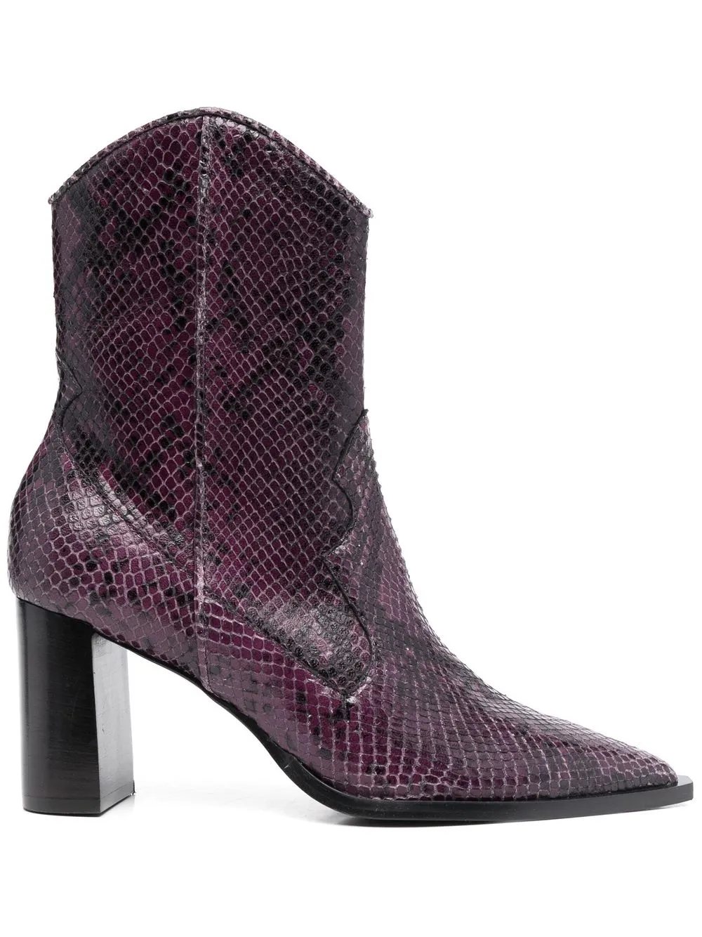 

Dorothee Schumacher botas cowboy con efecto de piel de serpiente - Morado