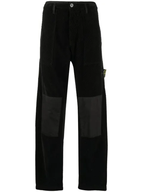 corduroy-detail cargo trousers