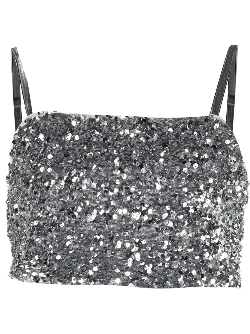 

Dorothee Schumacher sequin-embellished cropped top - Grey