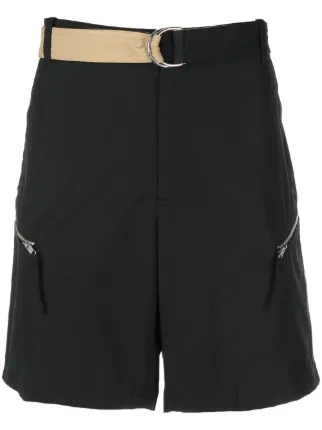 Helmut Lang Belted Cargo Shorts | Black | FARFETCH