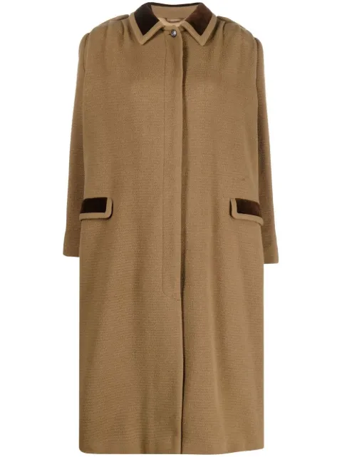 Valentino Garavani Pre-Owned 1980s gathered shoulders military coat