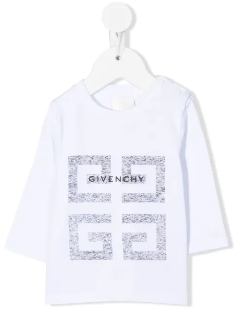 Givenchy Kids playera con logo estampado y cuello redondo