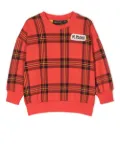 Mini Rodini plaid-check print sweatshirt - Red