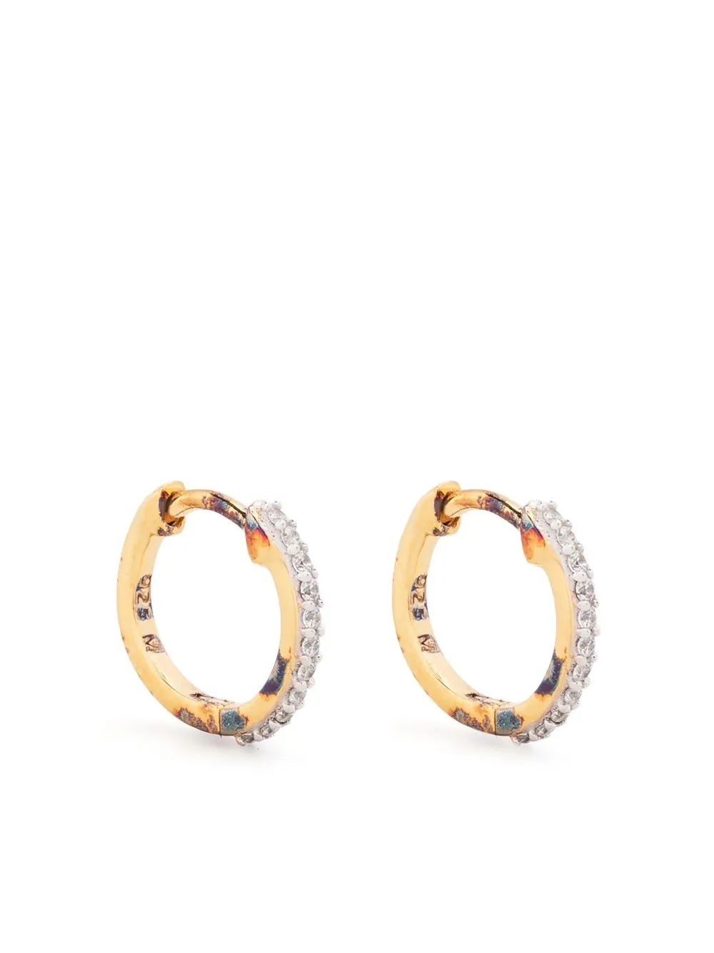 

Missoma pavé huggie hoop earrings - Gold