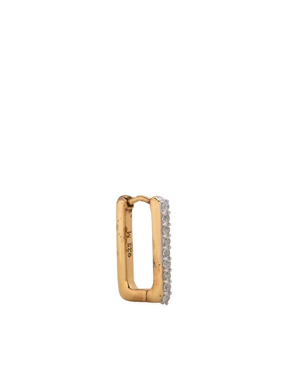 

Missoma aretes Pave Ovate Huggie - Dorado