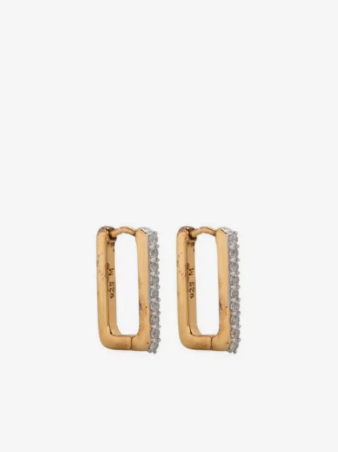 Missoma Pave Ovate Huggie earrings