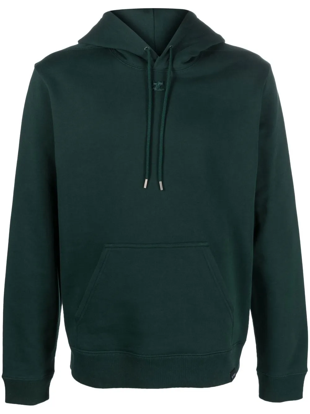 

Courrèges hoodie con aplique del logo - Verde