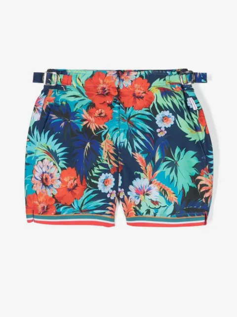 Orlebar Brown Kids floral-print swim short