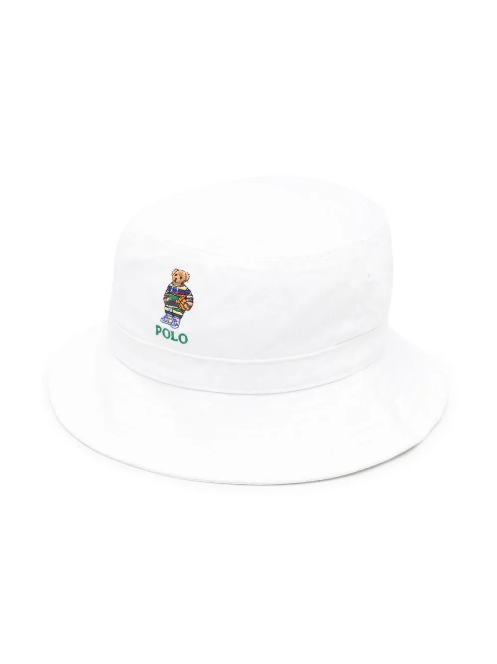 

Ralph Lauren Kids Polo Bear-embroidered bucket hat - White