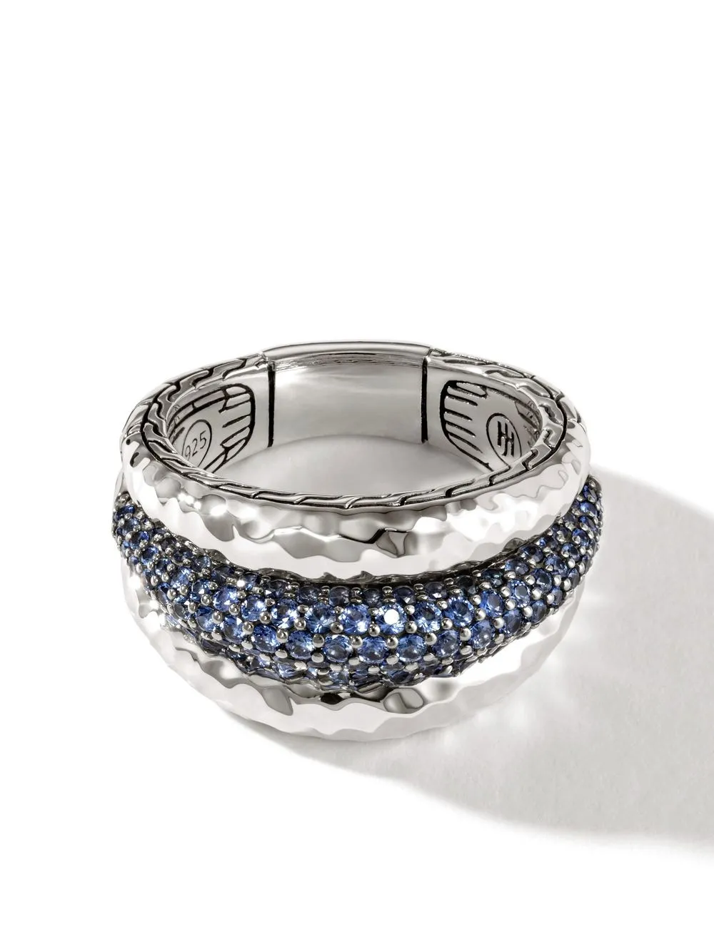 

John Hardy Palu sapphire pavé dome ring - Silver