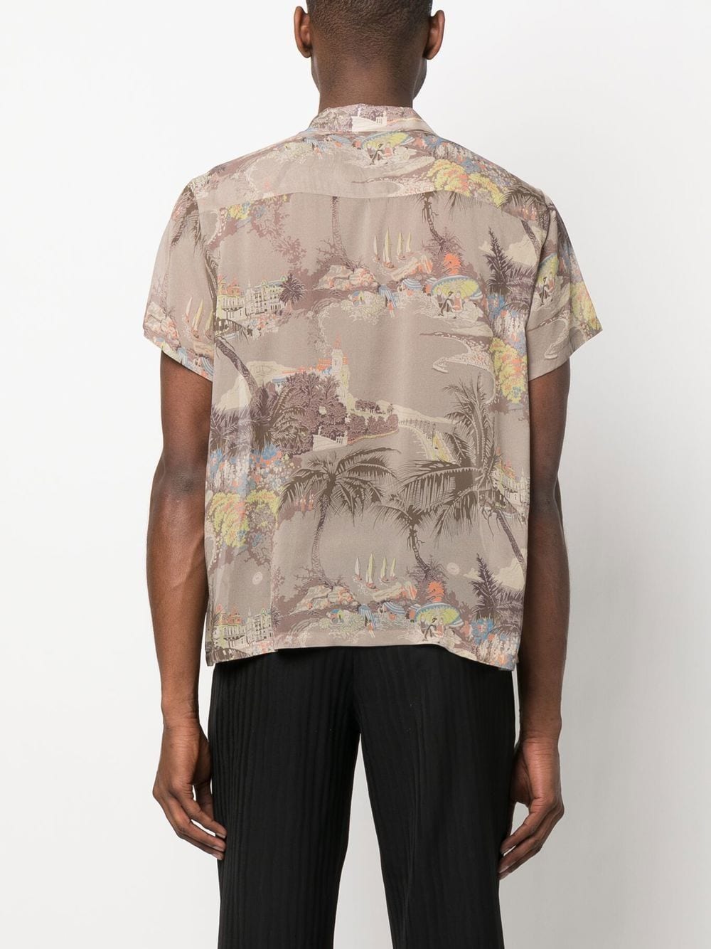 BODE Riviera-print Silk short-sleeve Shirt - Farfetch