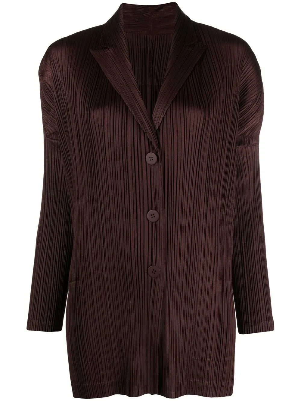 

Pleats Please Issey Miyake Forward 2 single-breasted blazer - Brown