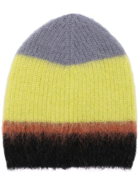 Cordova mohair striped ski beanie