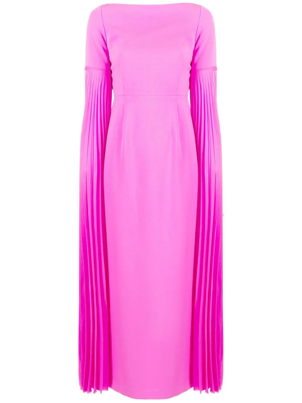 Grace pleated-sleeve gown