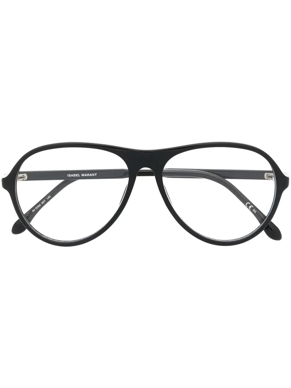 

Isabel Marant Eyewear lentes con armazón estilo piloto y logo - Negro