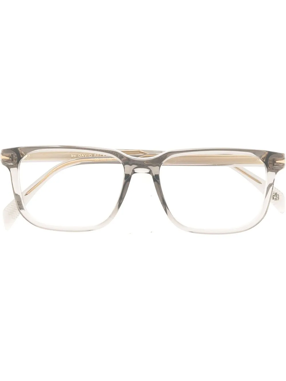 

Eyewear by David Beckham lentes de sol con armazón rectangular transparente - Gris