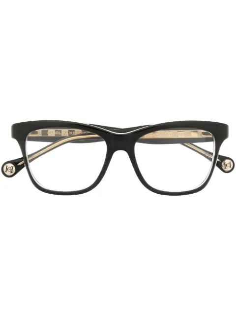 Carolina Herrera logo-print square-frame glasses