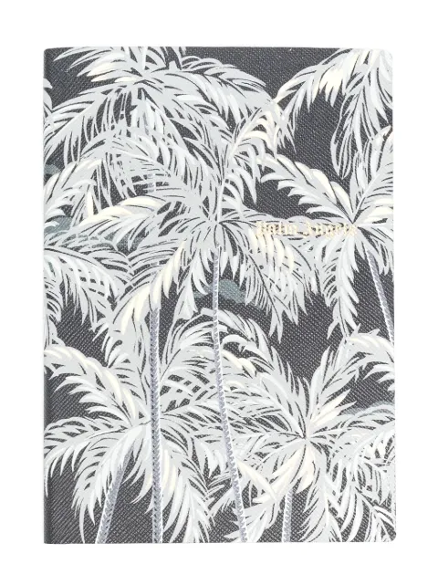 Palm Angels palm tree-print leather notebook