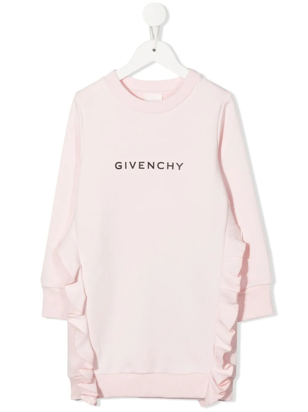 

Givenchy Kids vestido con ribete de volantes - Rosado