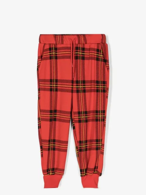 Mini Rodini plaid-check print track pants