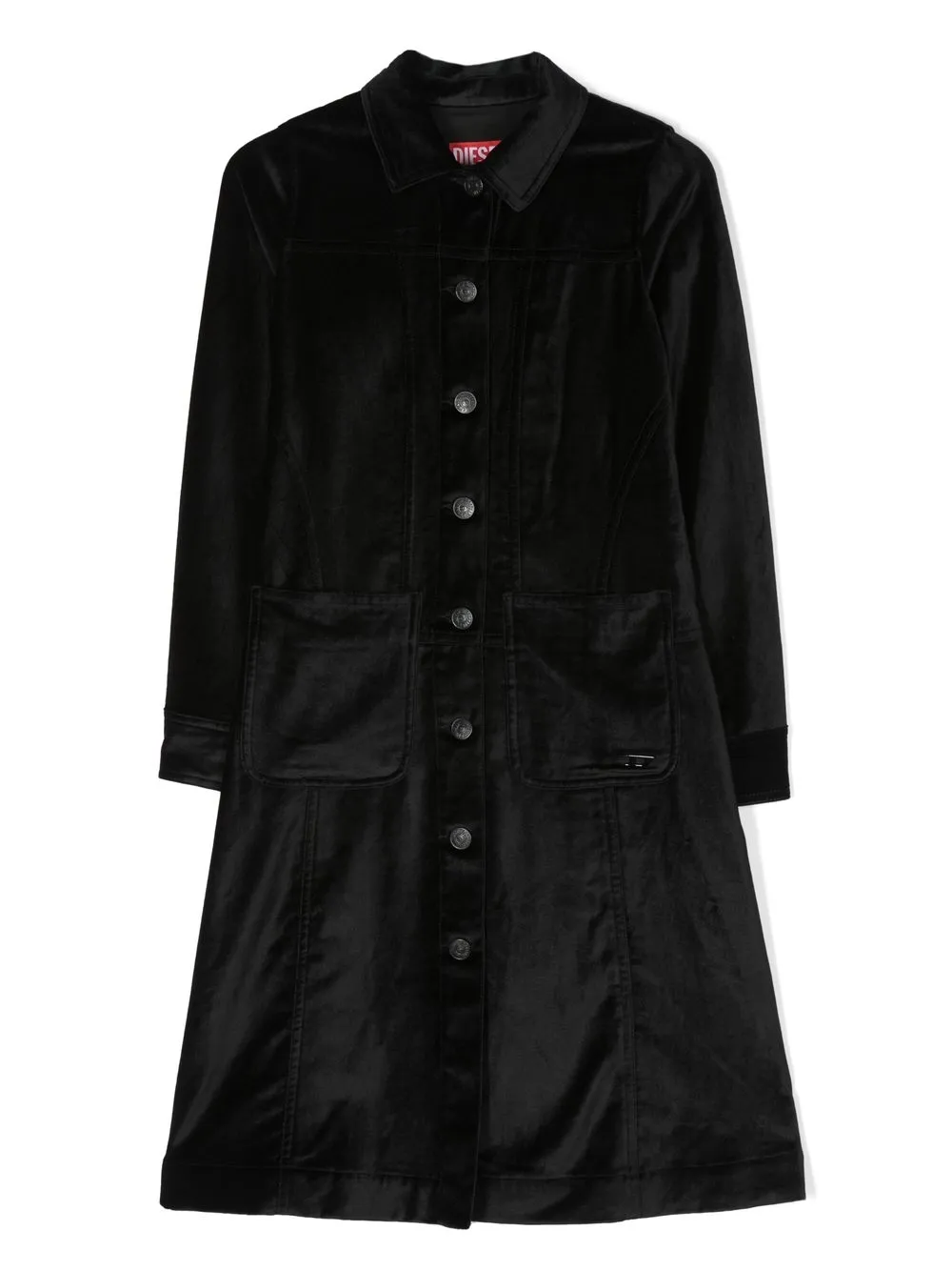 

Diesel Kids Deary velvet shirtdress - Black