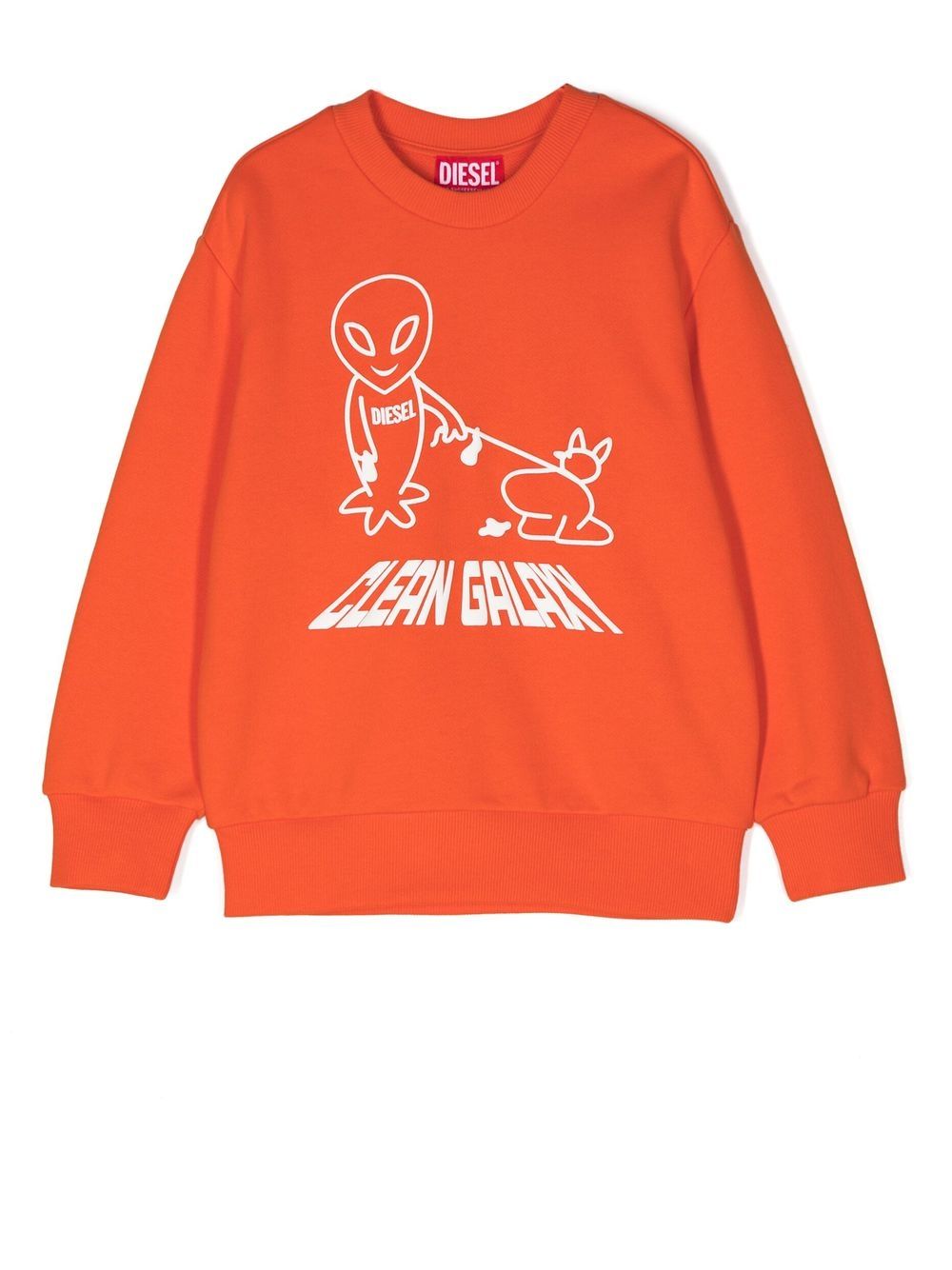 

Diesel Kids sudadera con estampado gráfico - Naranja