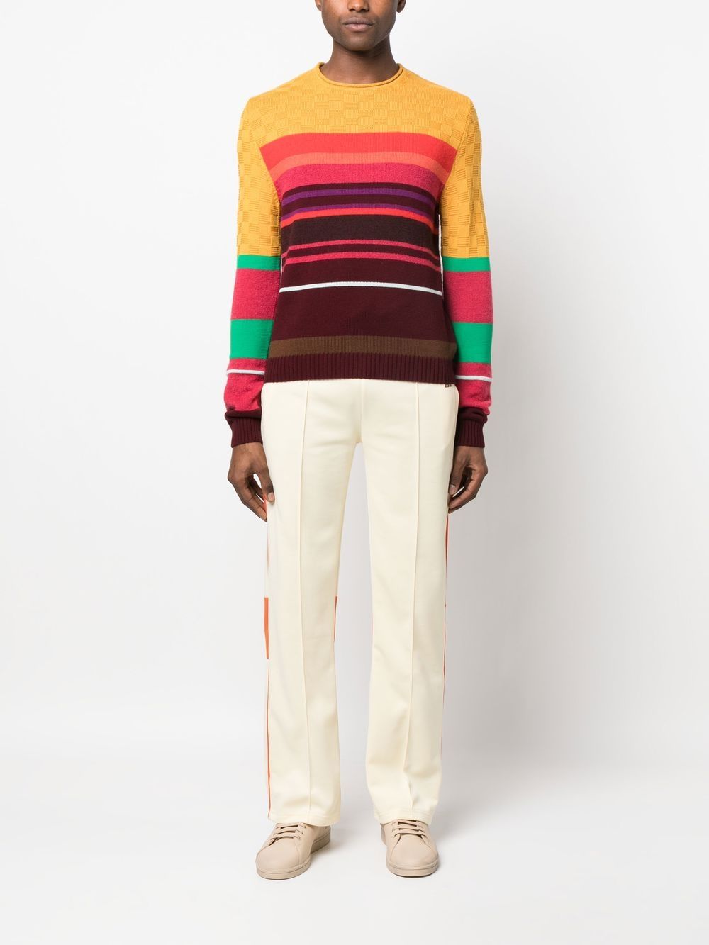 Wales Bonner fineknit Striped Jumper Farfetch