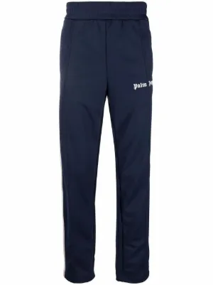 Palm Angels Navy and Red Monogram Track Pants Palm Angels