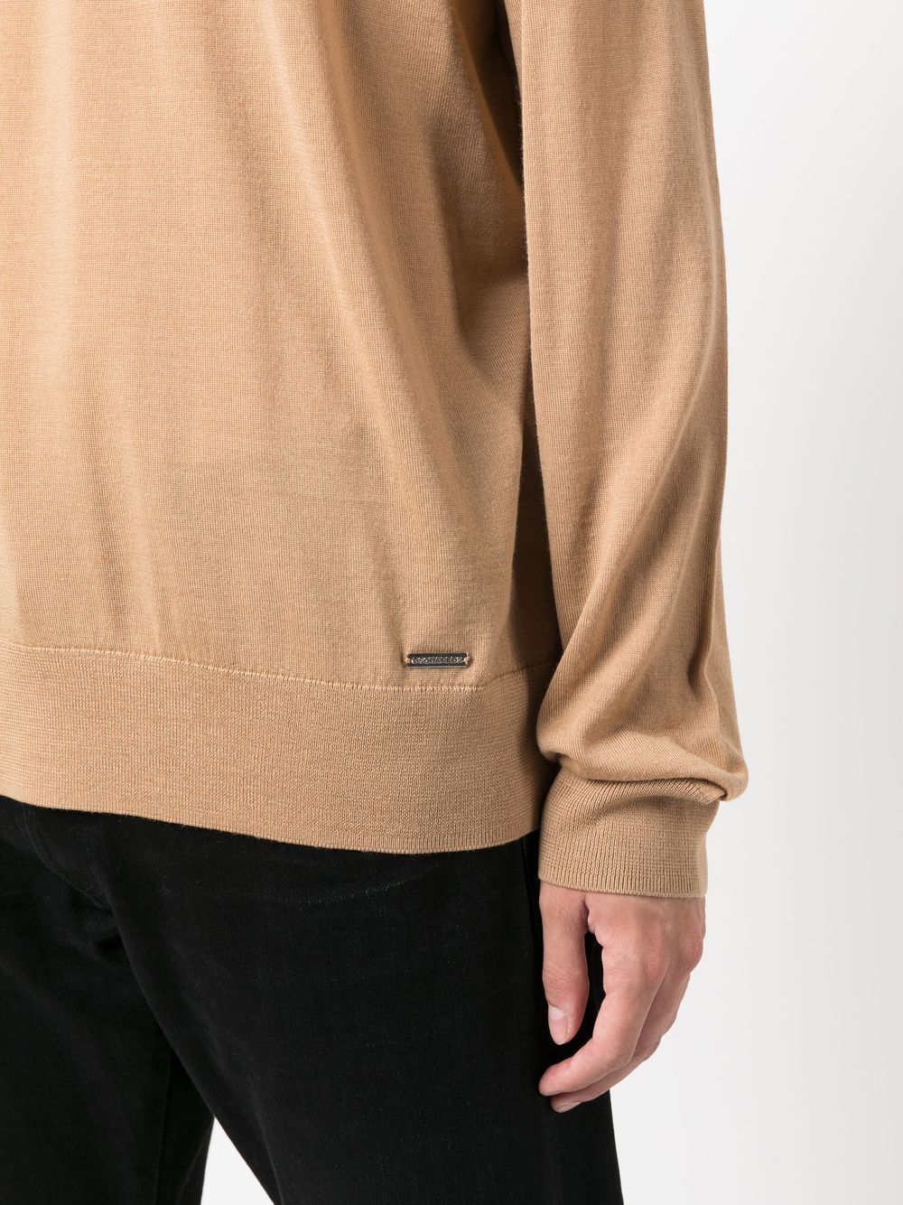 Shop Dsquared2 Crew Neck Wool Sweater In Nude