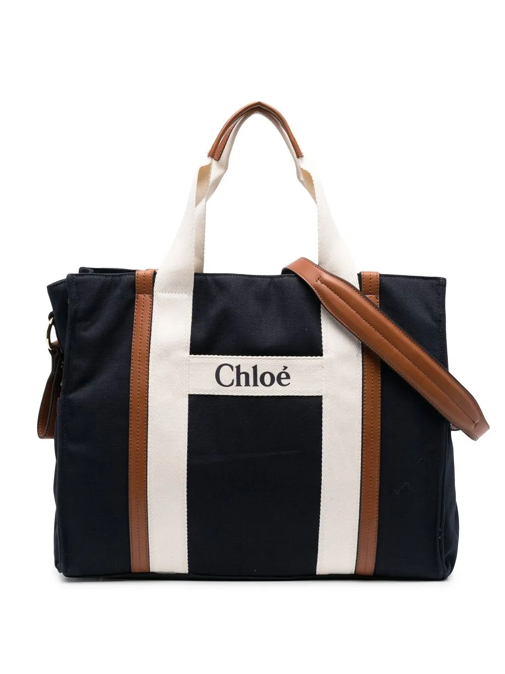 

Chloé Kids bolsa de hombro con logo estampado - Azul