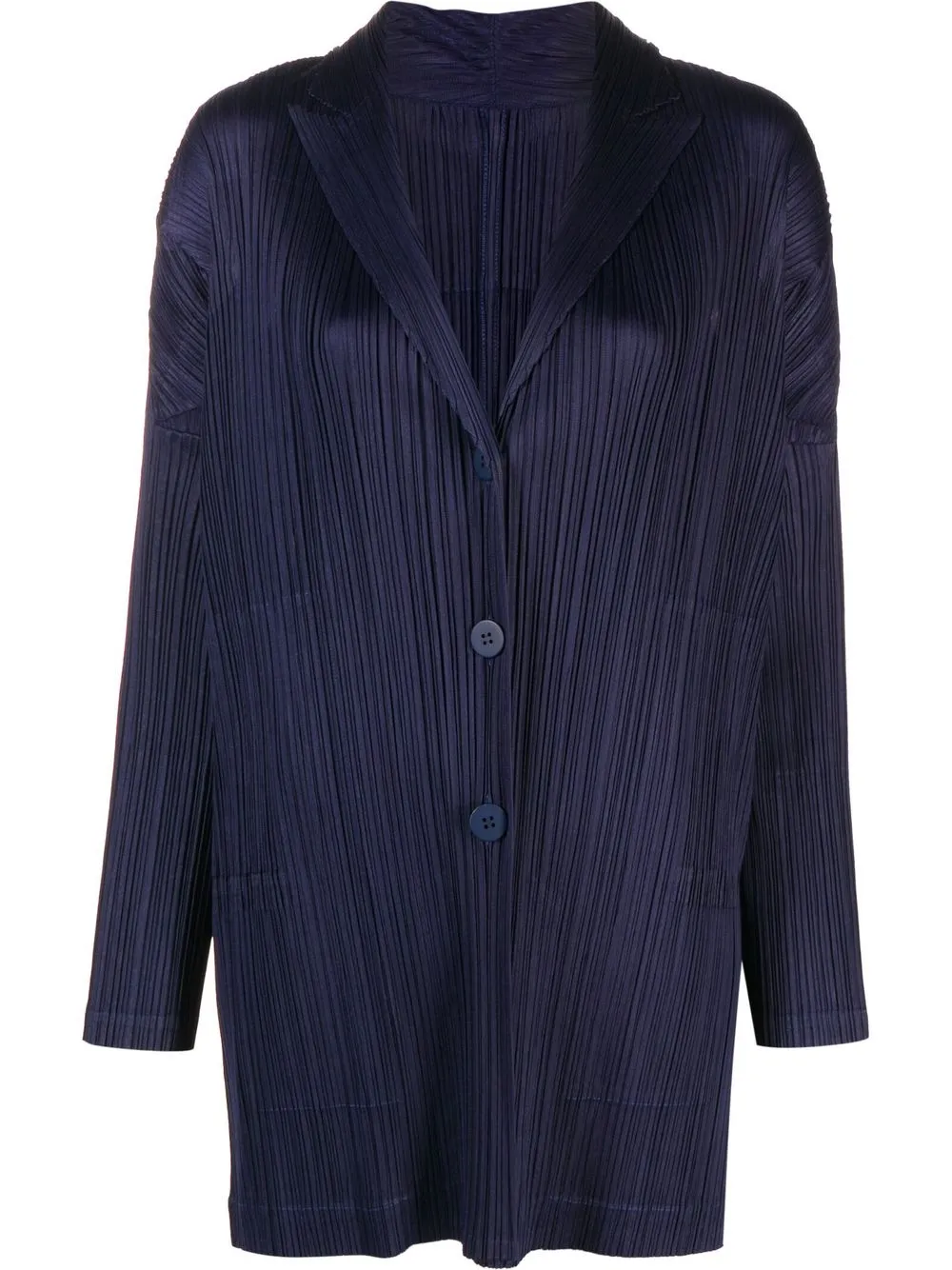 

Pleats Please Issey Miyake Forward 1 plissé single-breasted jacket - Black