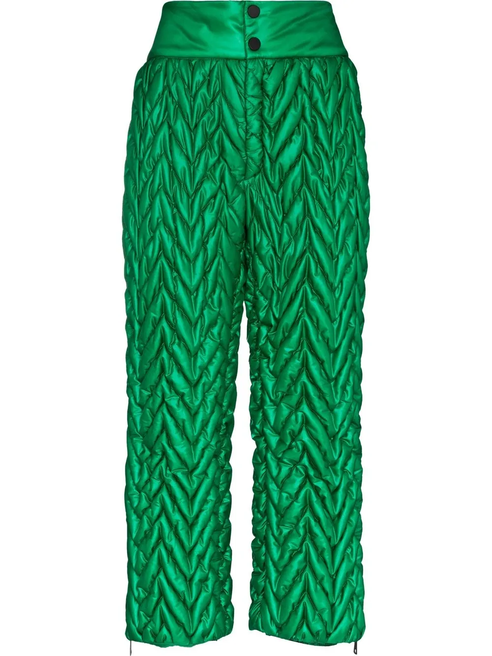 

Khrisjoy pantalones capri con capitonado chevron - Verde