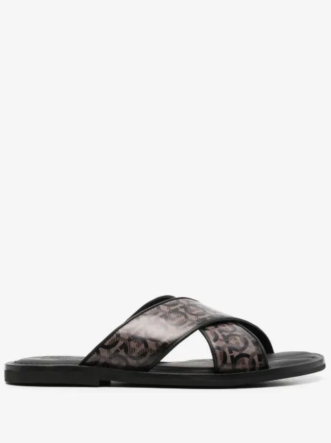 Ferragamo Gancini crossover strap sandals